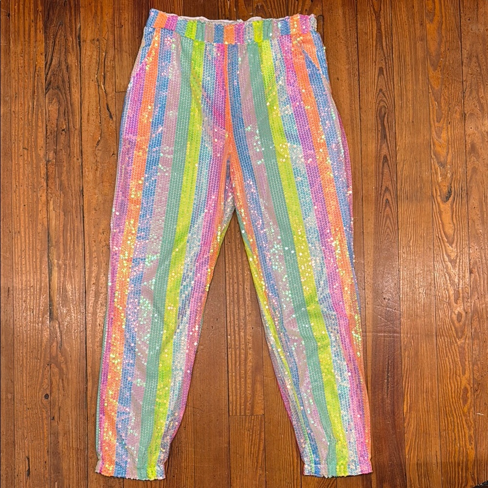 Rainbow 🌈 Sequin Track Pants